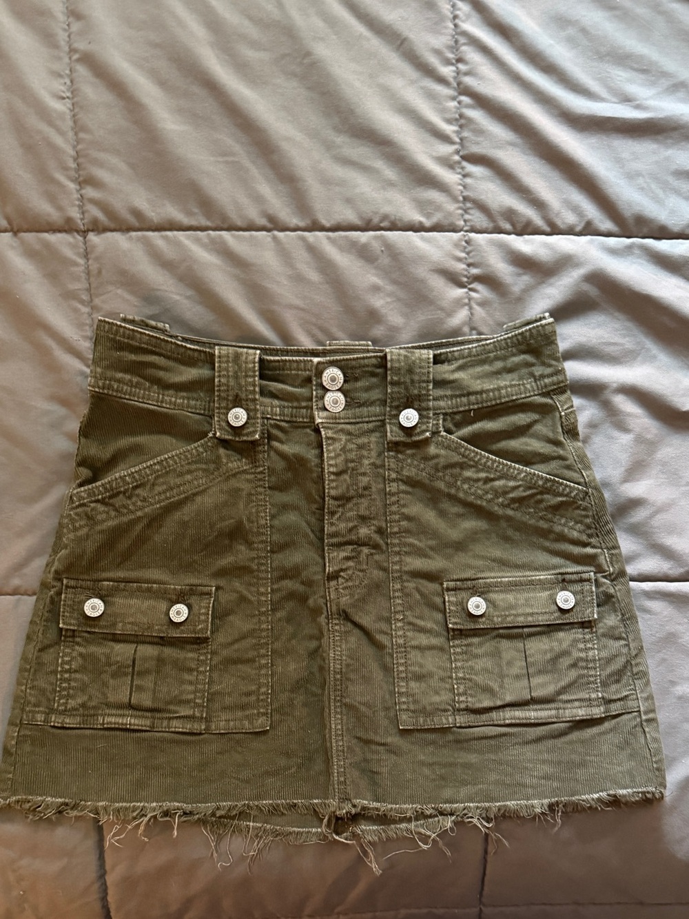 American Eagle Outfitters Olive Green Cargo Mini Skirt